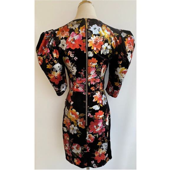 Bronx and Banco Floral Velvet mini dress sz XS - Picture 5 of 13